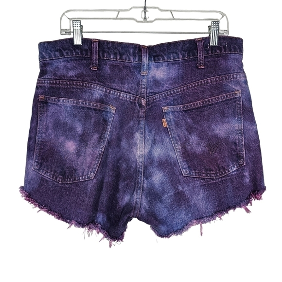 Levi Upcycled Purple Tie Dye Shorts - Picture 2 of 3